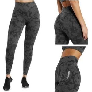 Gymshark Adapt seamless camo black leggings